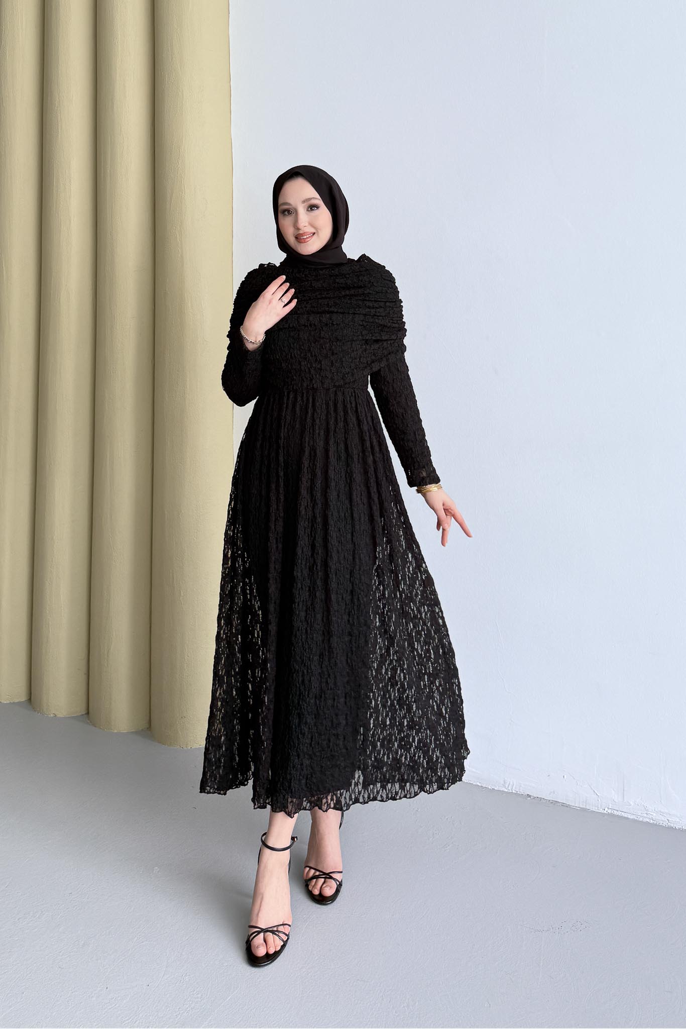 Violet Elbise Siyah