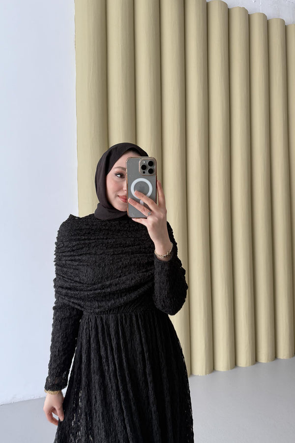 Violet Elbise Siyah