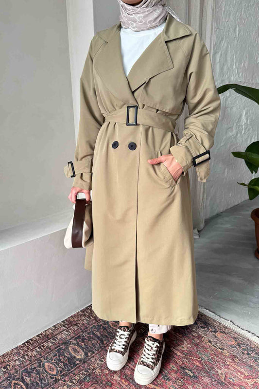 Prime Trench Coat Oil Green