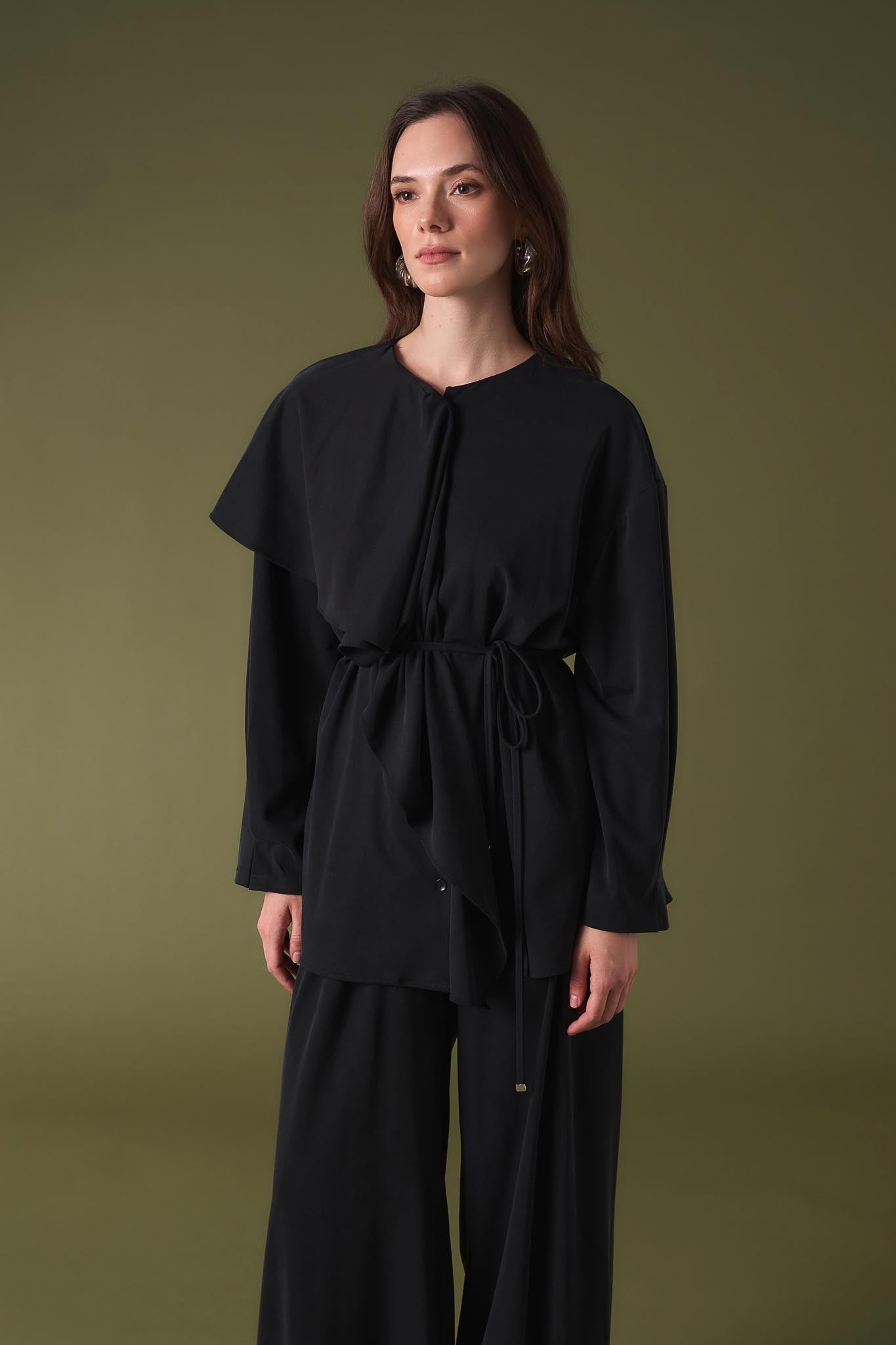 Ajda Pleated Skirt Set Petrol