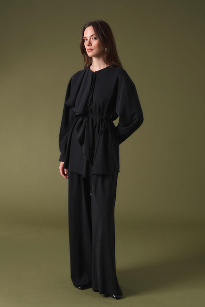 Ajda Pleated Skirt Set Petrol