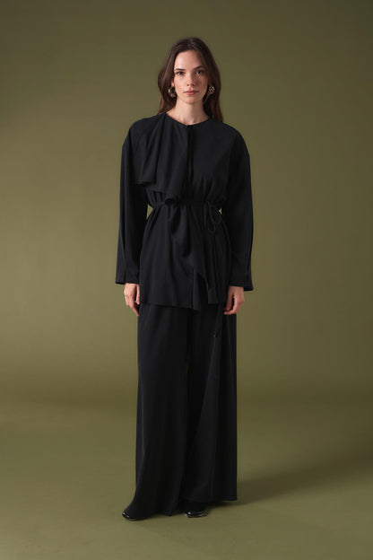 Ajda Pleated Skirt Set Petrol