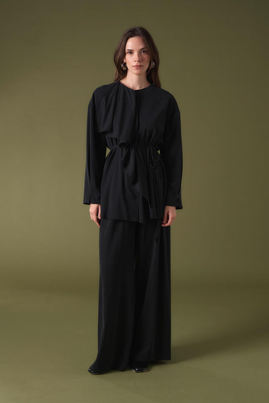 Ajda Pleated Skirt Set Petrol