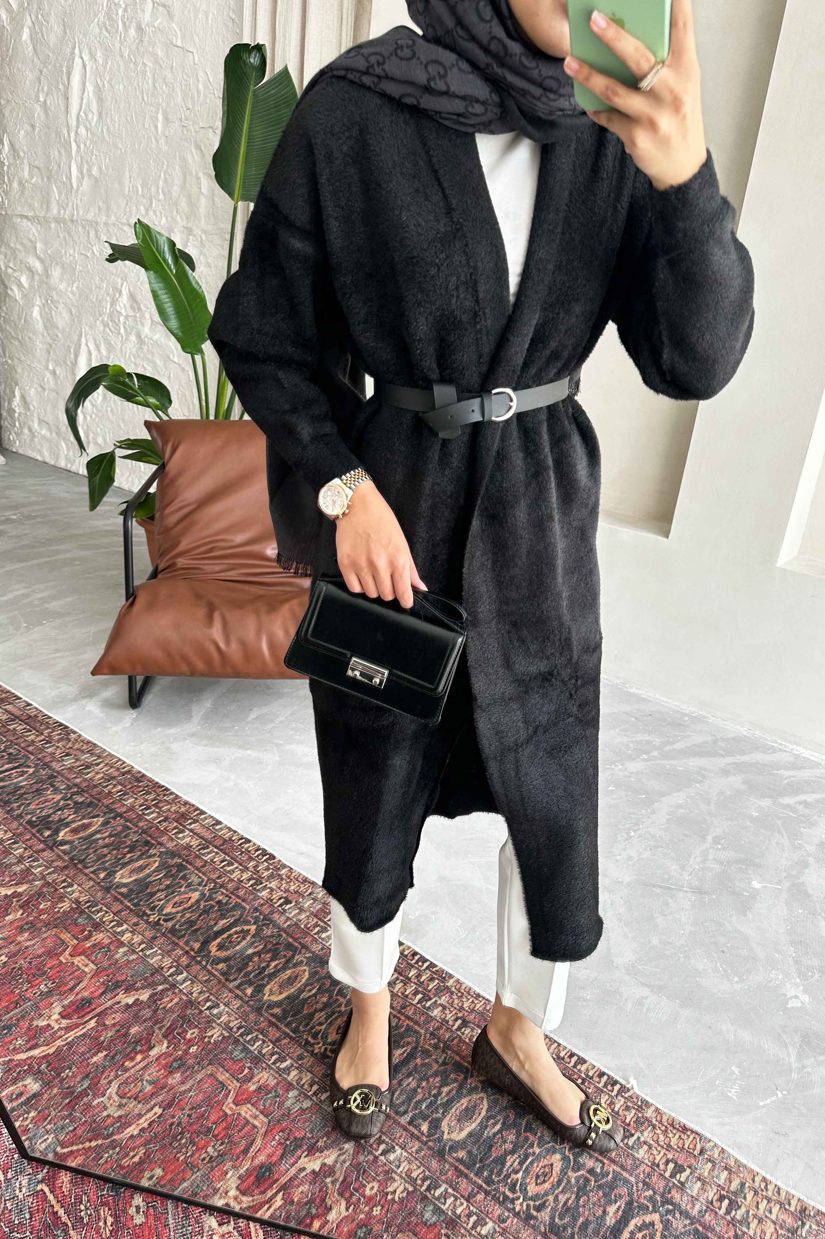 Blenda Angora Hırka Siyah