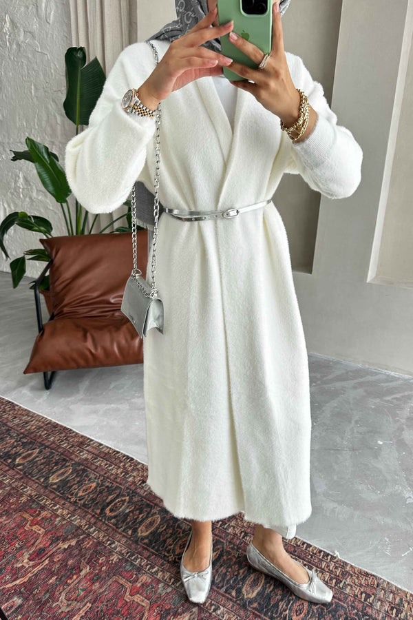 Blenda Angora Hırka Ekru