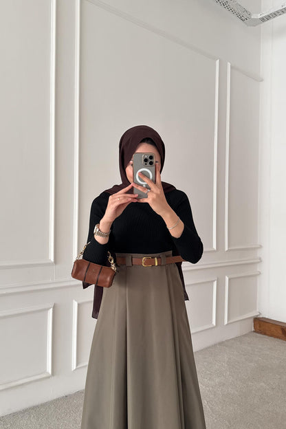 Blok Kemerli Etek Su Yeşili