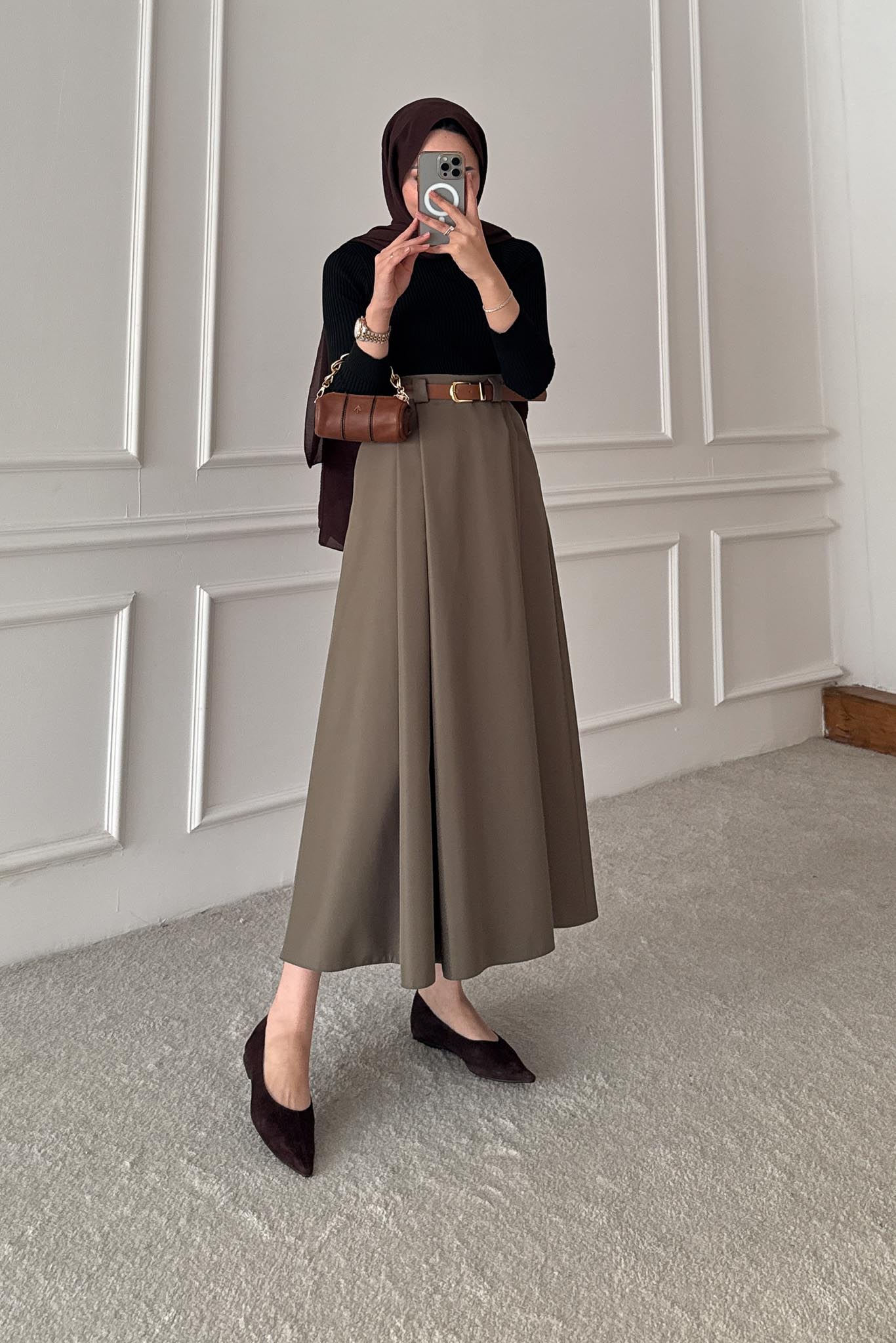 Blok Kemerli Etek Su Yeşili