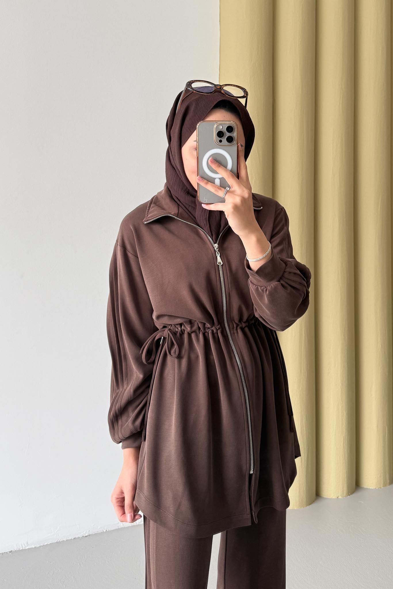 Raul Büzgülü Takım Kahverengi