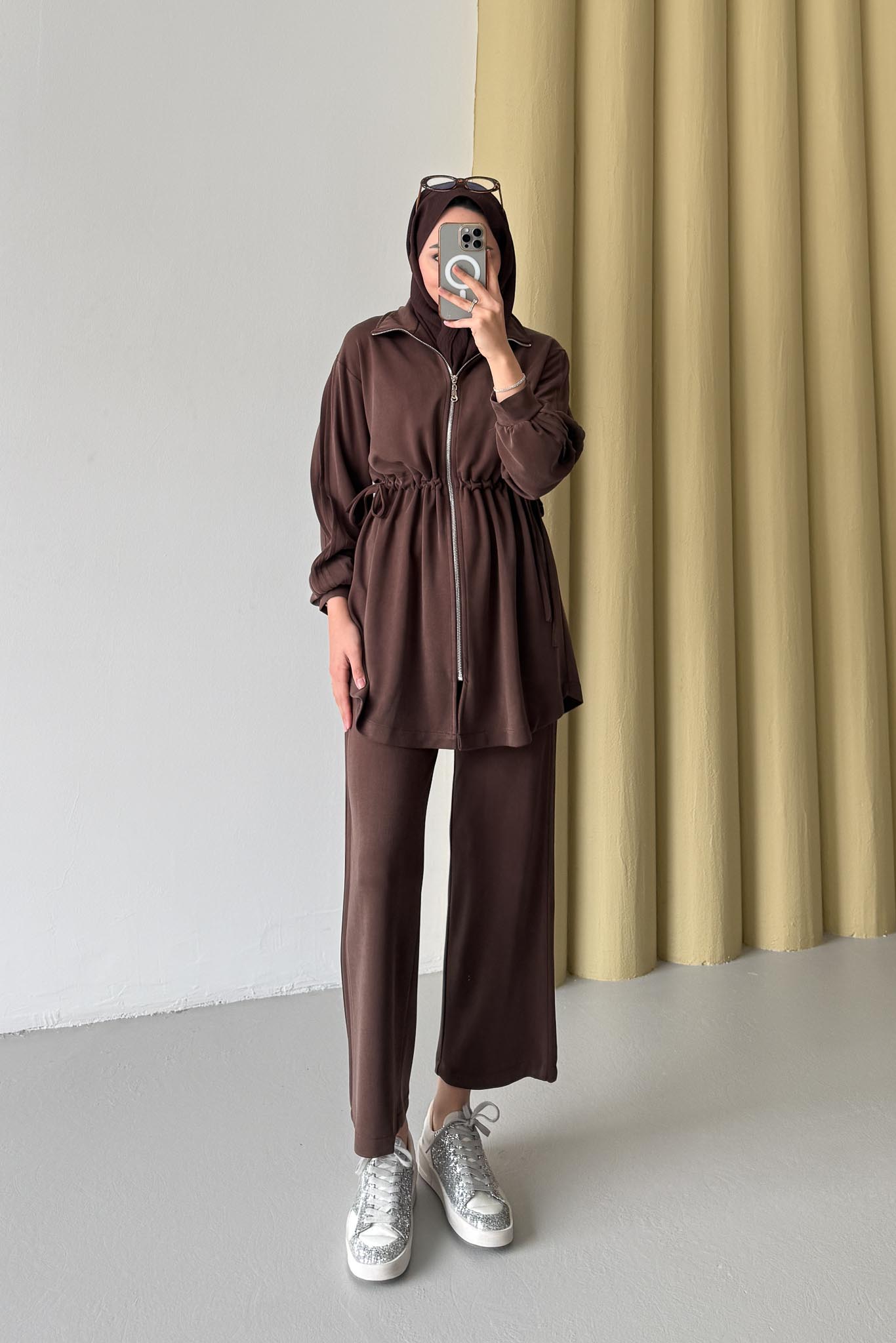 Raul Büzgülü Takım Kahverengi