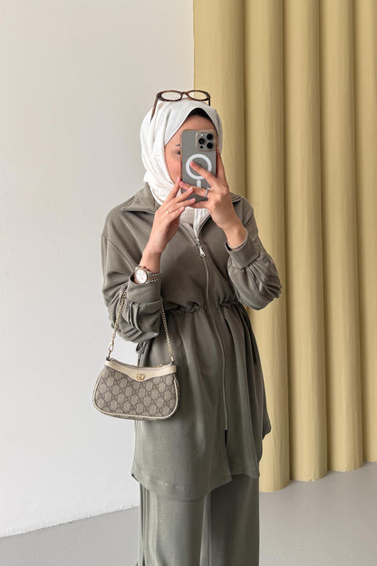 Raul Büzgülü Takım Yağ Yeşili