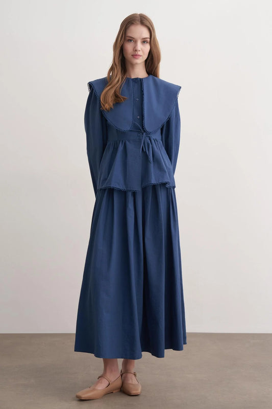Seyran Pleated Dress Beige