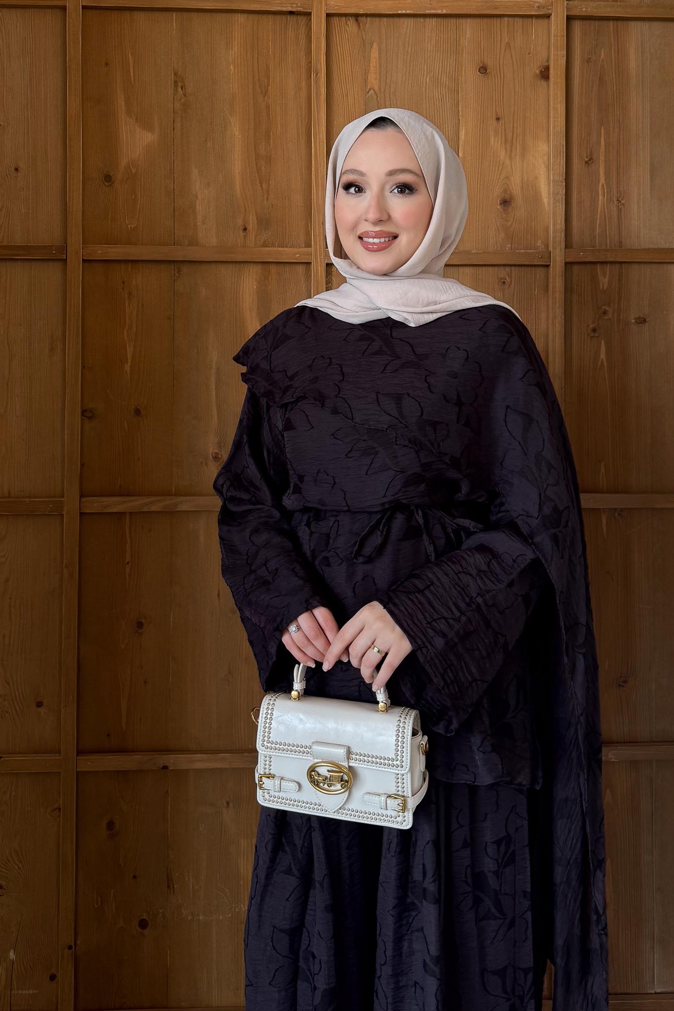 Seyran Pleated Dress Beige