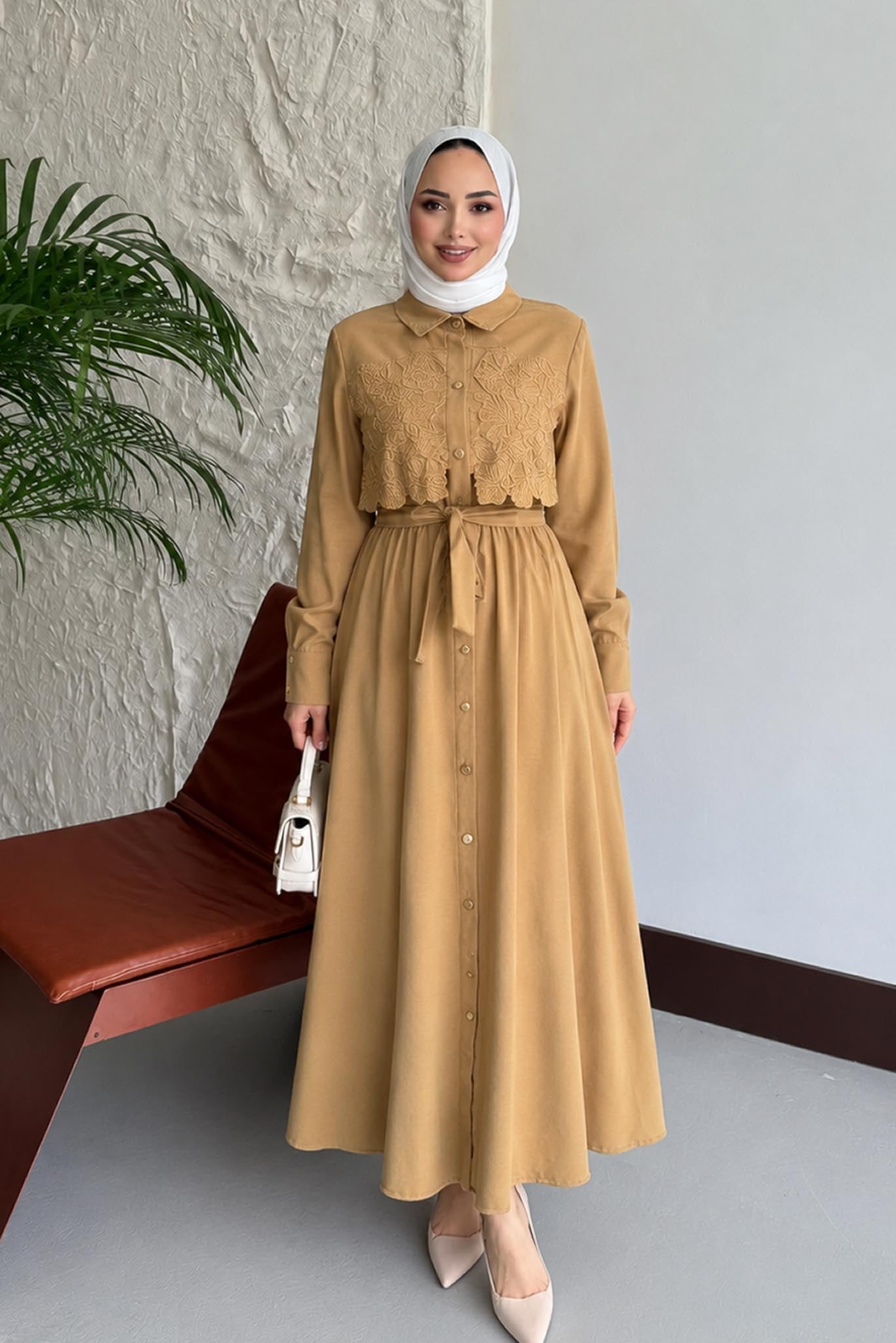 Ajda Pleated Skirt Set Petrol