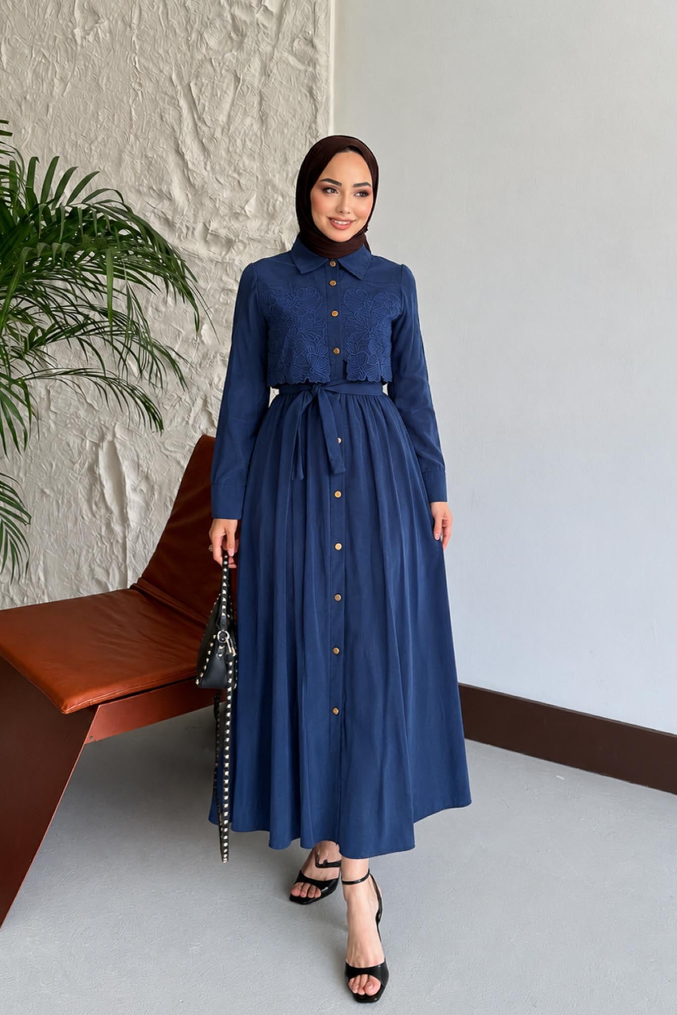 Ajda Pleated Skirt Set Petrol