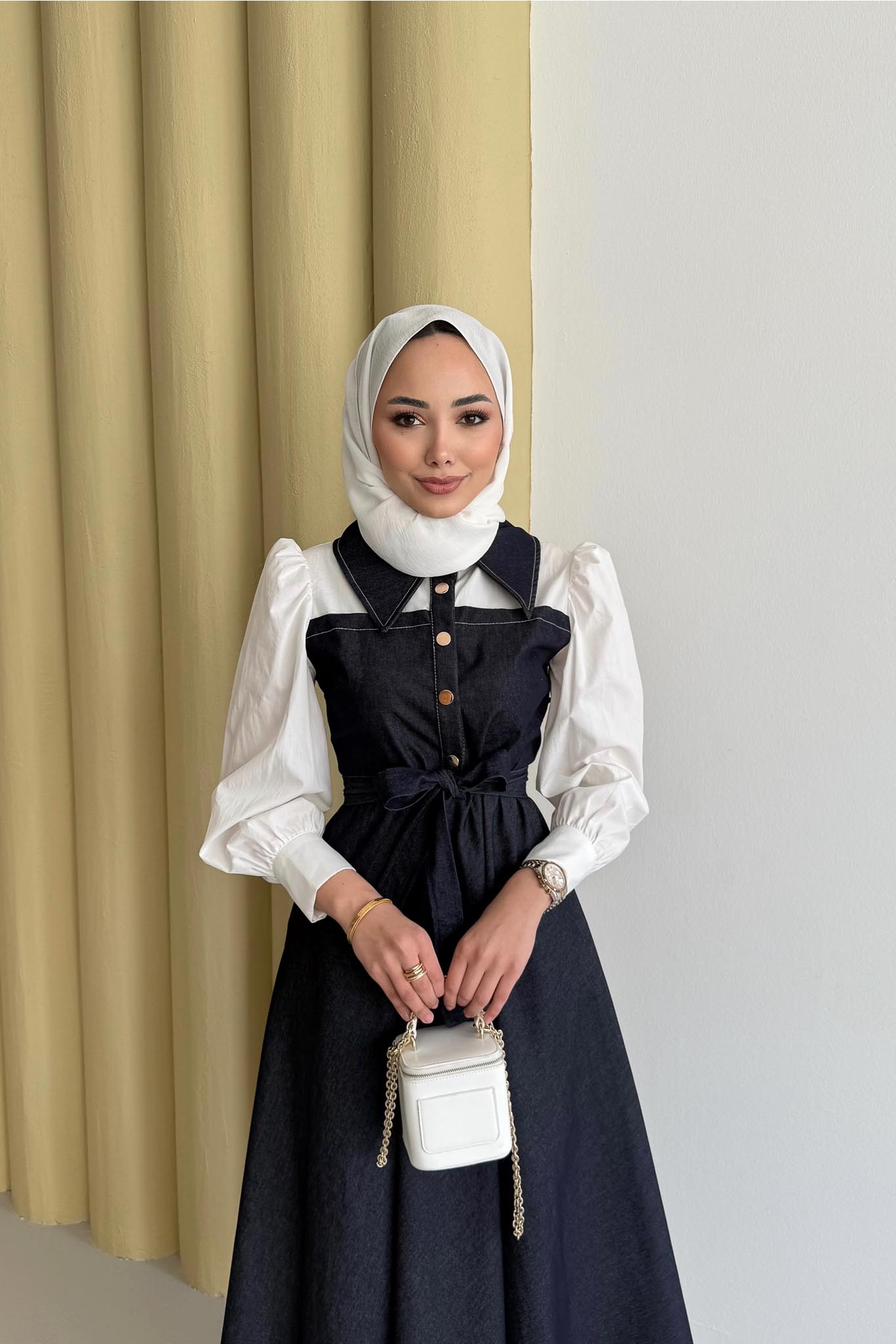 Pamelya Kot Elbise Lacivert