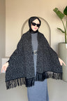 Shawl Poncho Beige