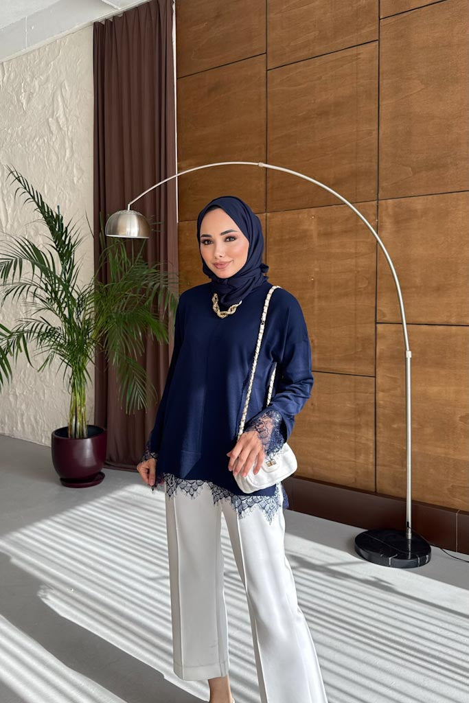 Ajda Pleated Skirt Set Petrol