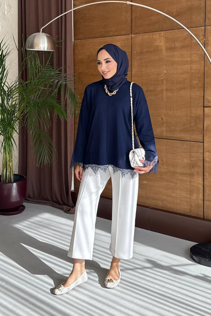 Ajda Pleated Skirt Set Petrol