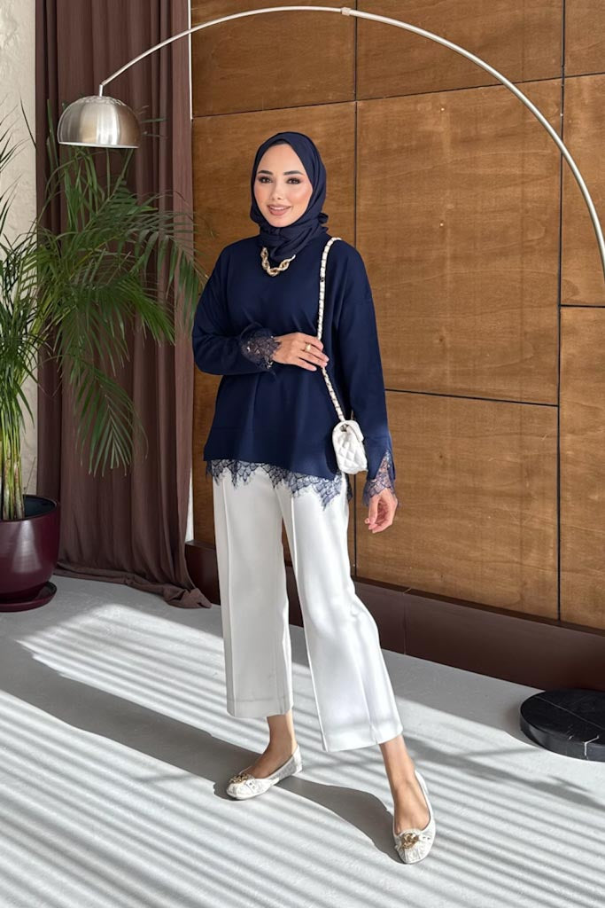 Ajda Pleated Skirt Set Petrol