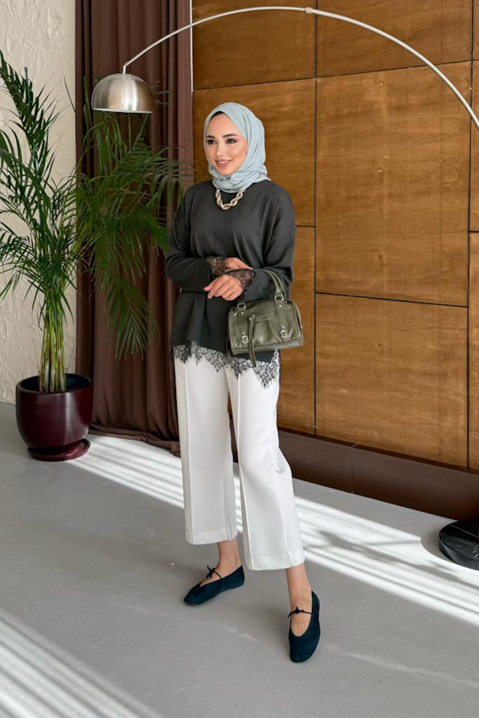 Dantelli Tunik Haki