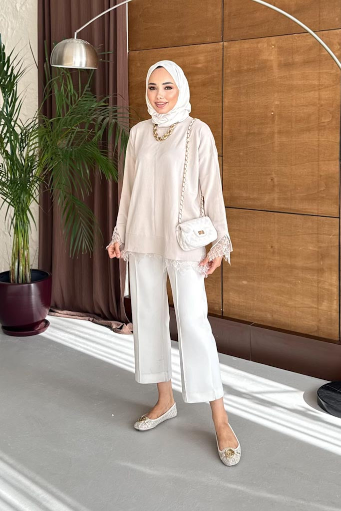 Ajda Pleated Skirt Set Petrol