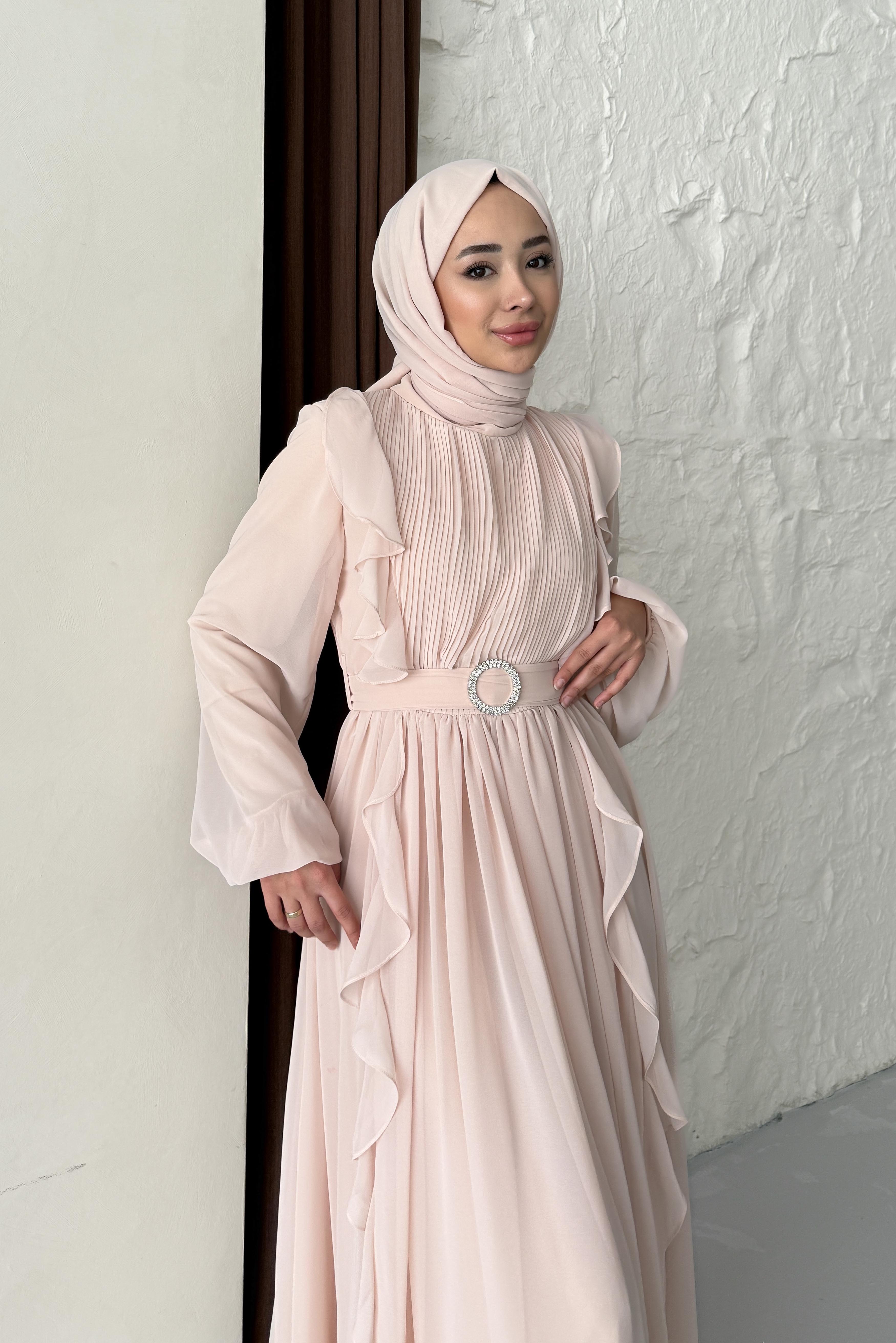 Luisa Abiye Elbise Bej