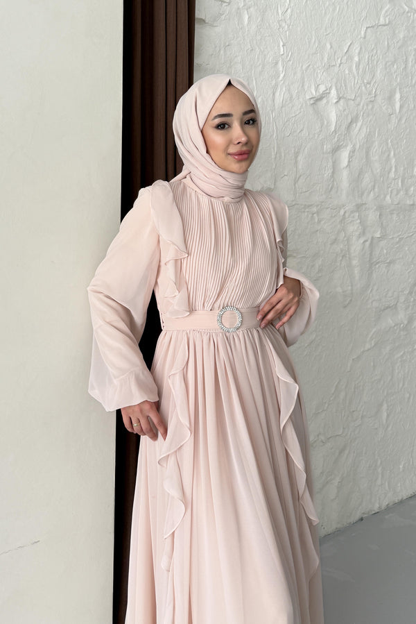 Luisa Abiye Elbise Bej