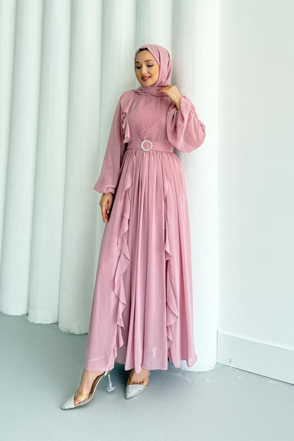 Fairy Diamond Evening Dress Beige