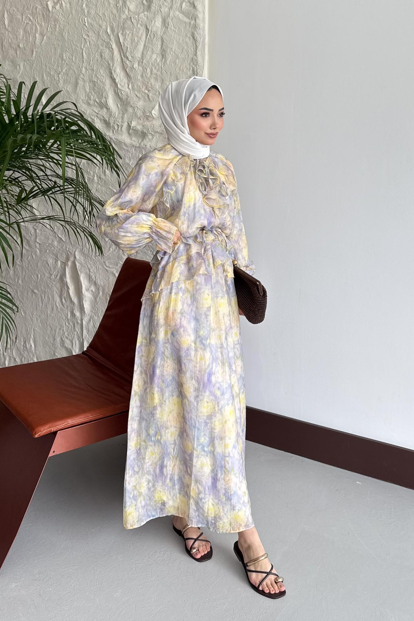 Maxi Elbise Lila