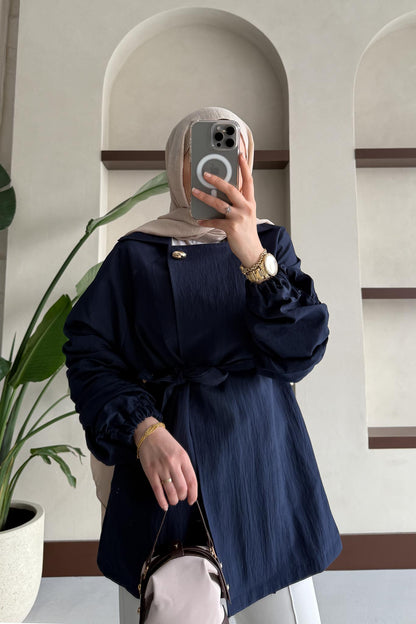 Ajda Pleated Skirt Set Petrol