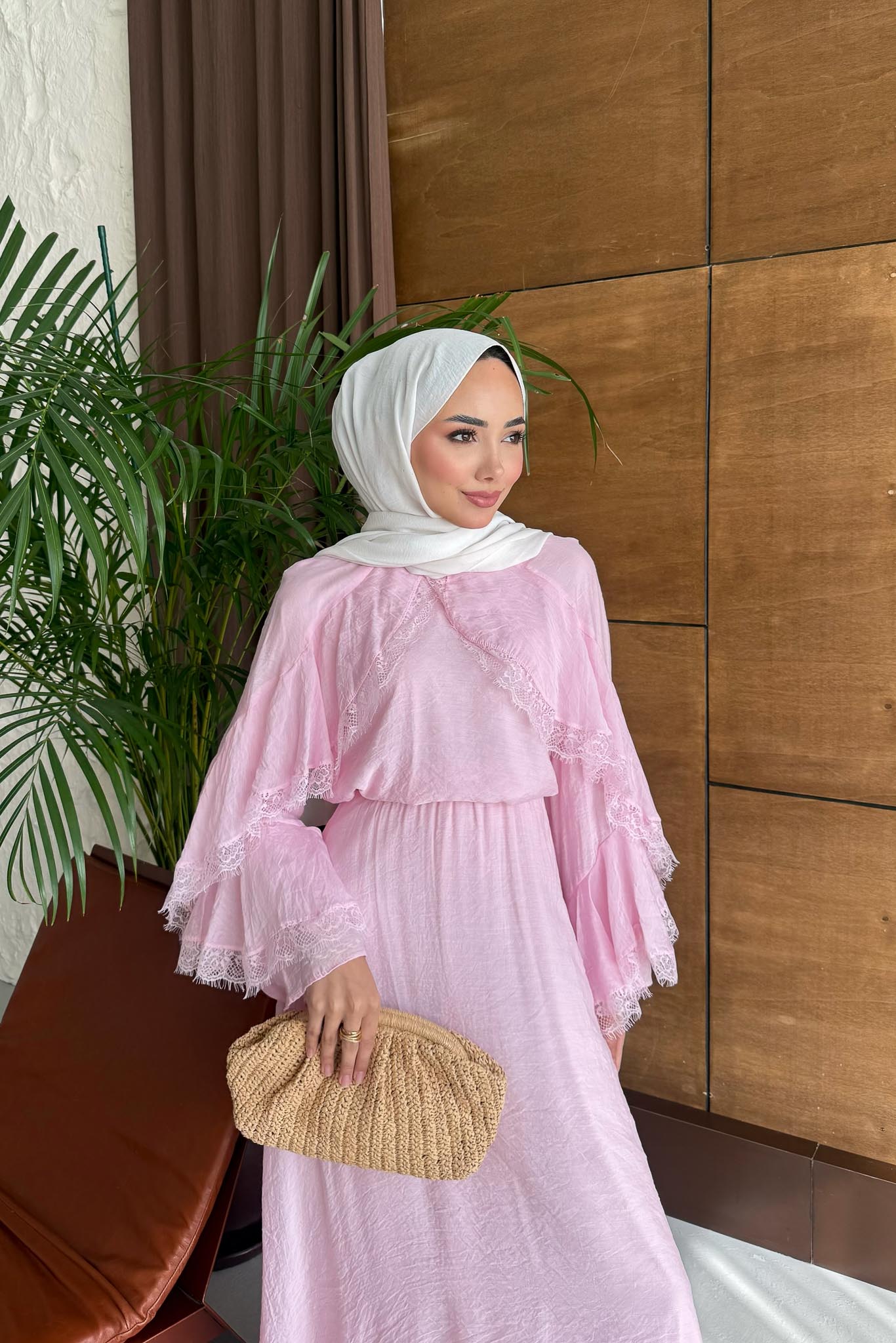 Mocca Güpürlü Takım Pembe