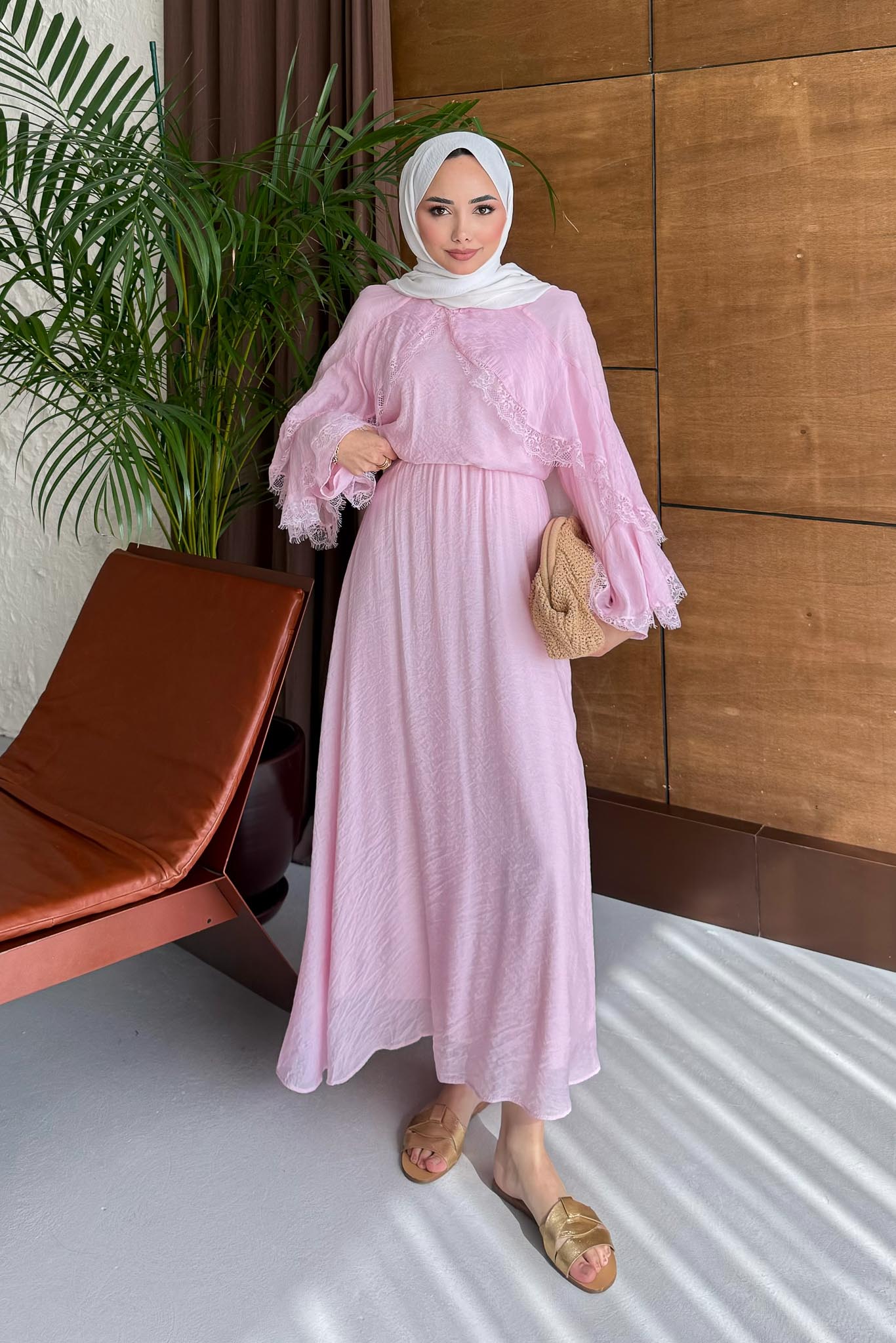 Mocca Güpürlü Takım Pembe