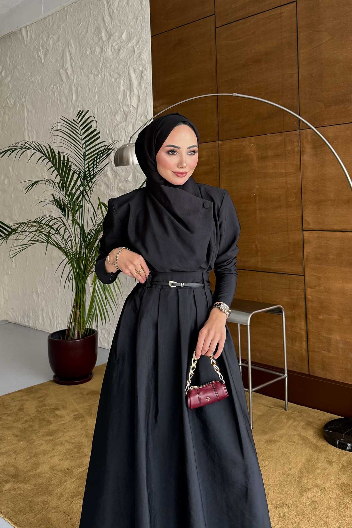 Nilda Kemerli Takım Siyah