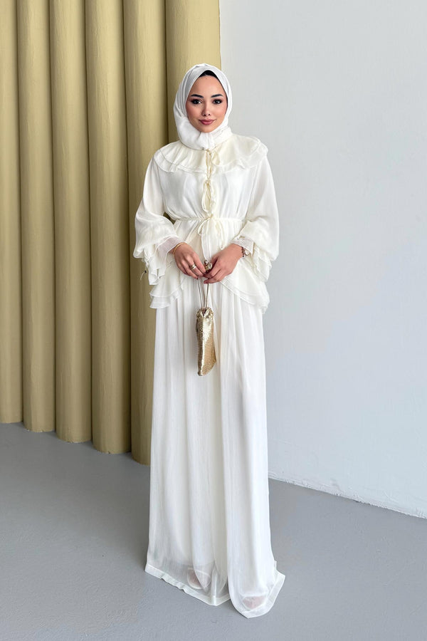 Ajda Pleated Skirt Set Petrol