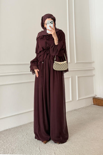 Nora Şifon Takım Bordo(Ön Sipariş)