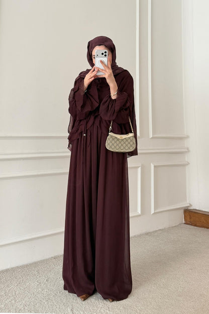 Nora Şifon Takım Bordo(Ön Sipariş)