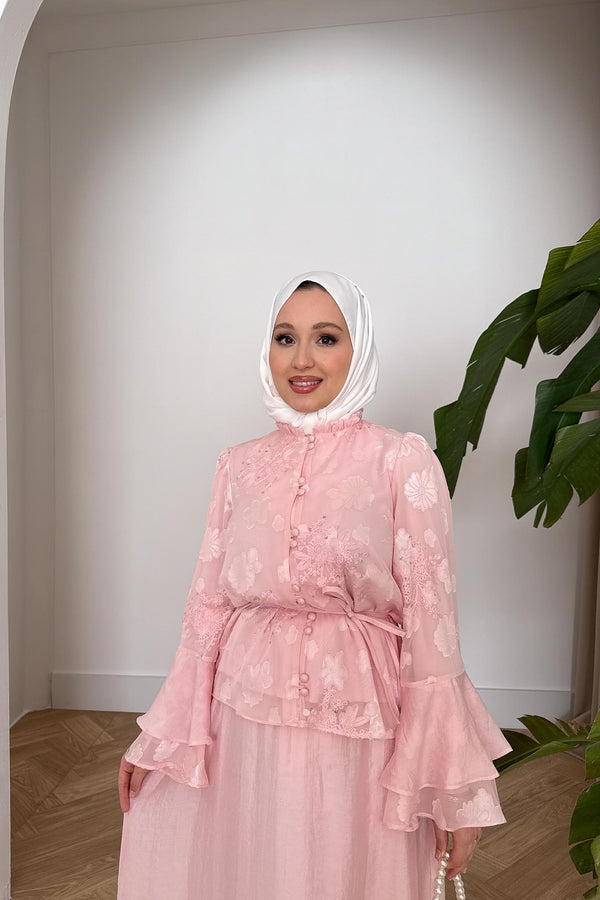 Papatya Volanlı Takım Pembe
