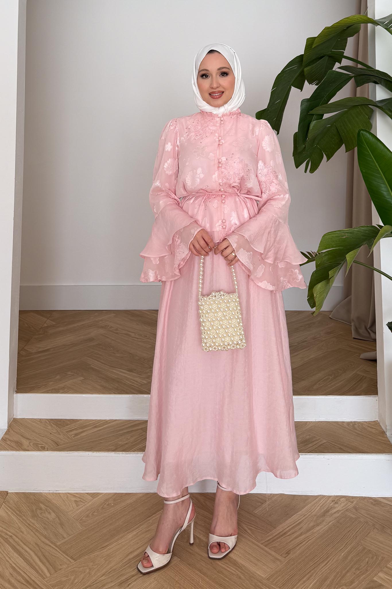Papatya Volanlı Takım Pembe