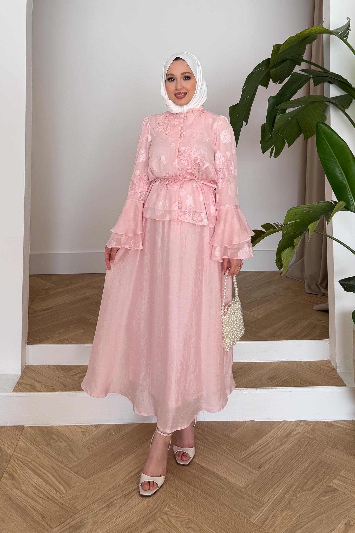 Papatya Volanlı Takım Pembe