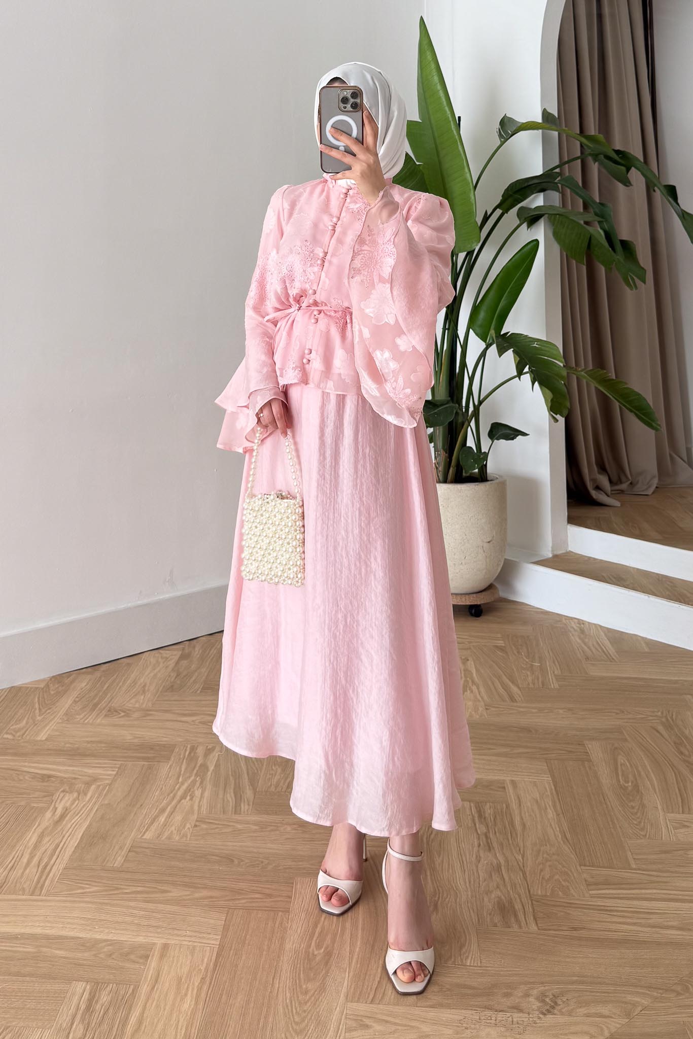 Papatya Volanlı Takım Pembe
