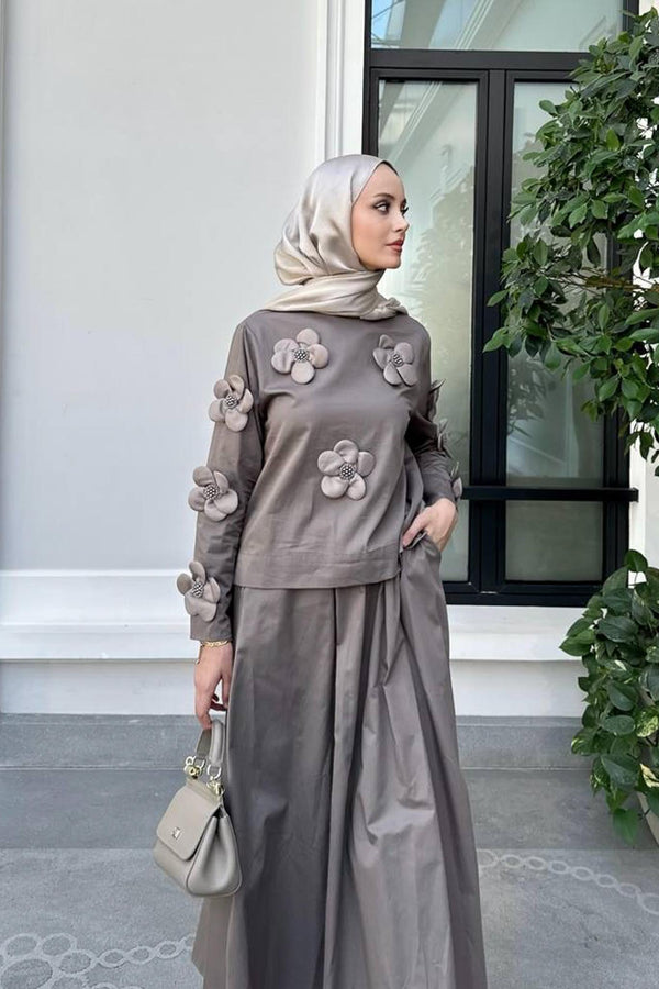 Afra Asymmetric Suit Indigo