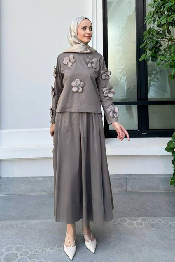 Afra Asymmetric Suit Indigo