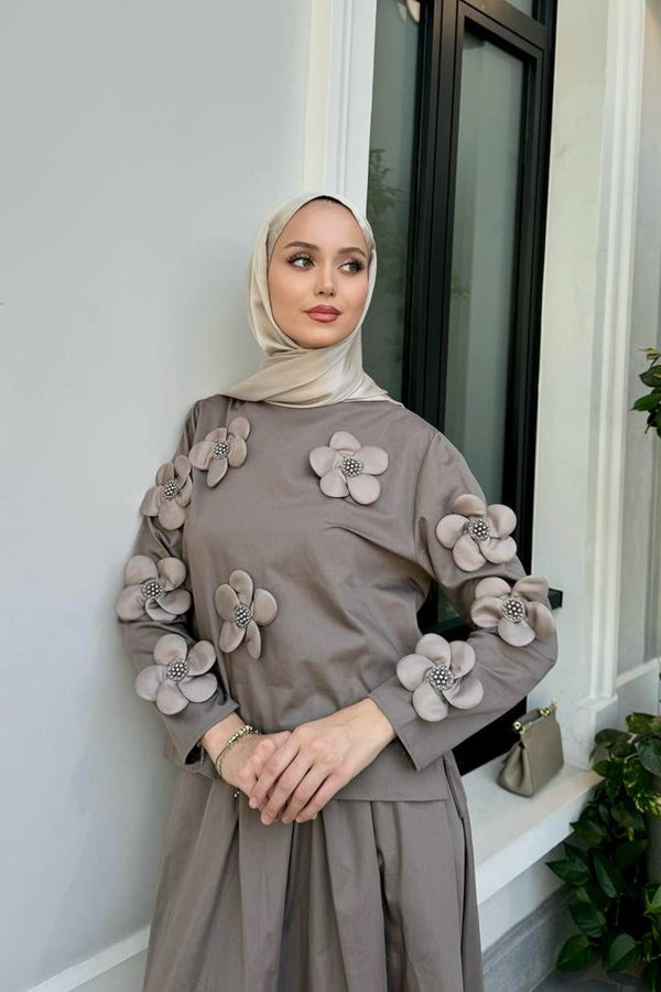 Afra Asymmetric Suit Indigo