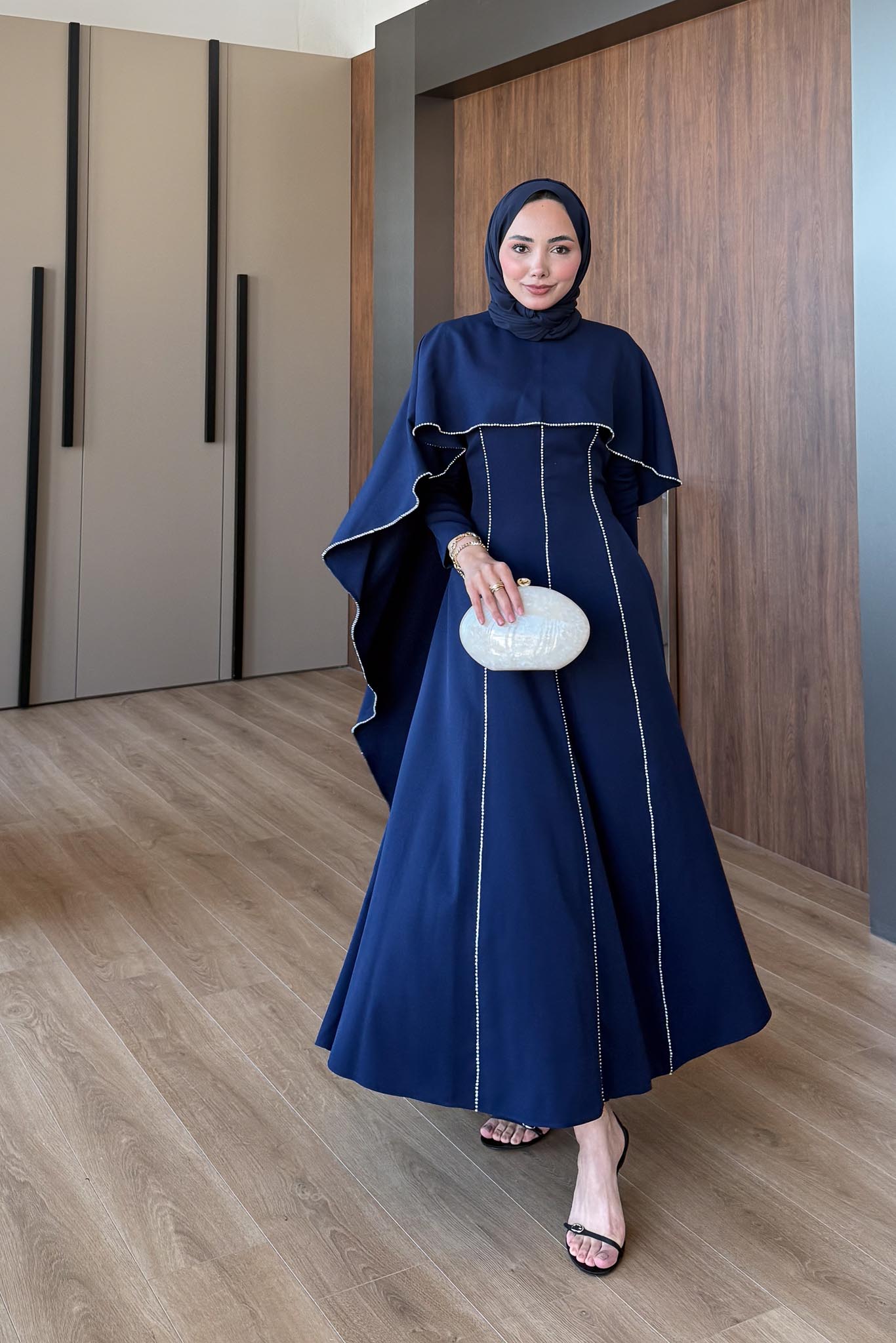 Ajda Pleated Skirt Set Petrol