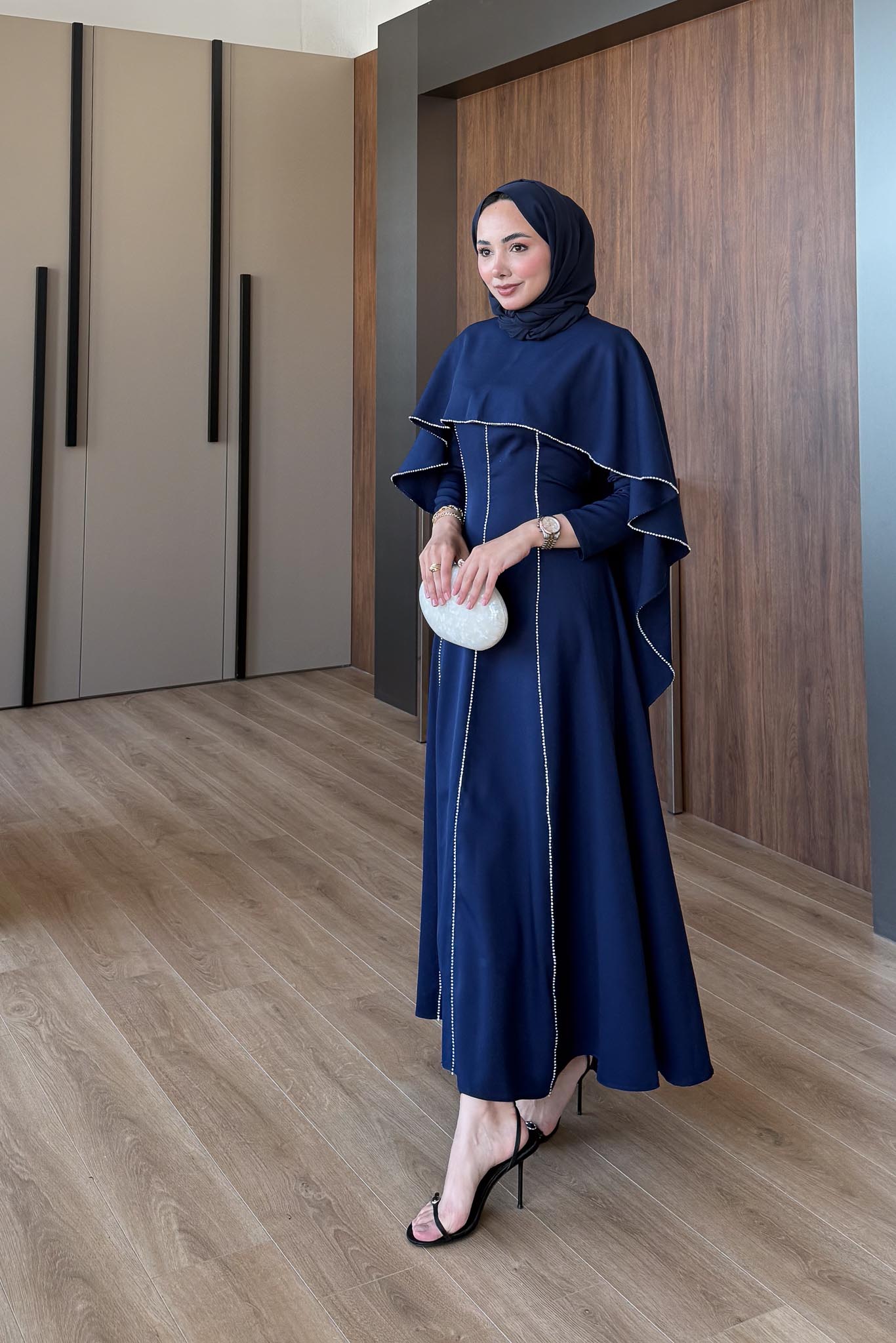 Ajda Pleated Skirt Set Petrol