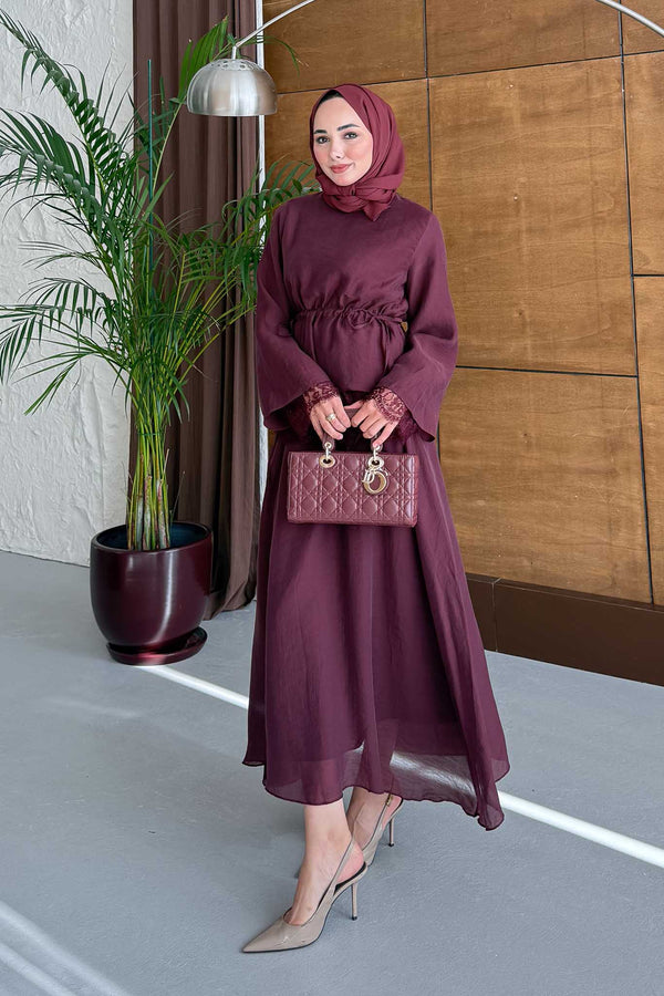 Royal Dantelli Takım Bordo