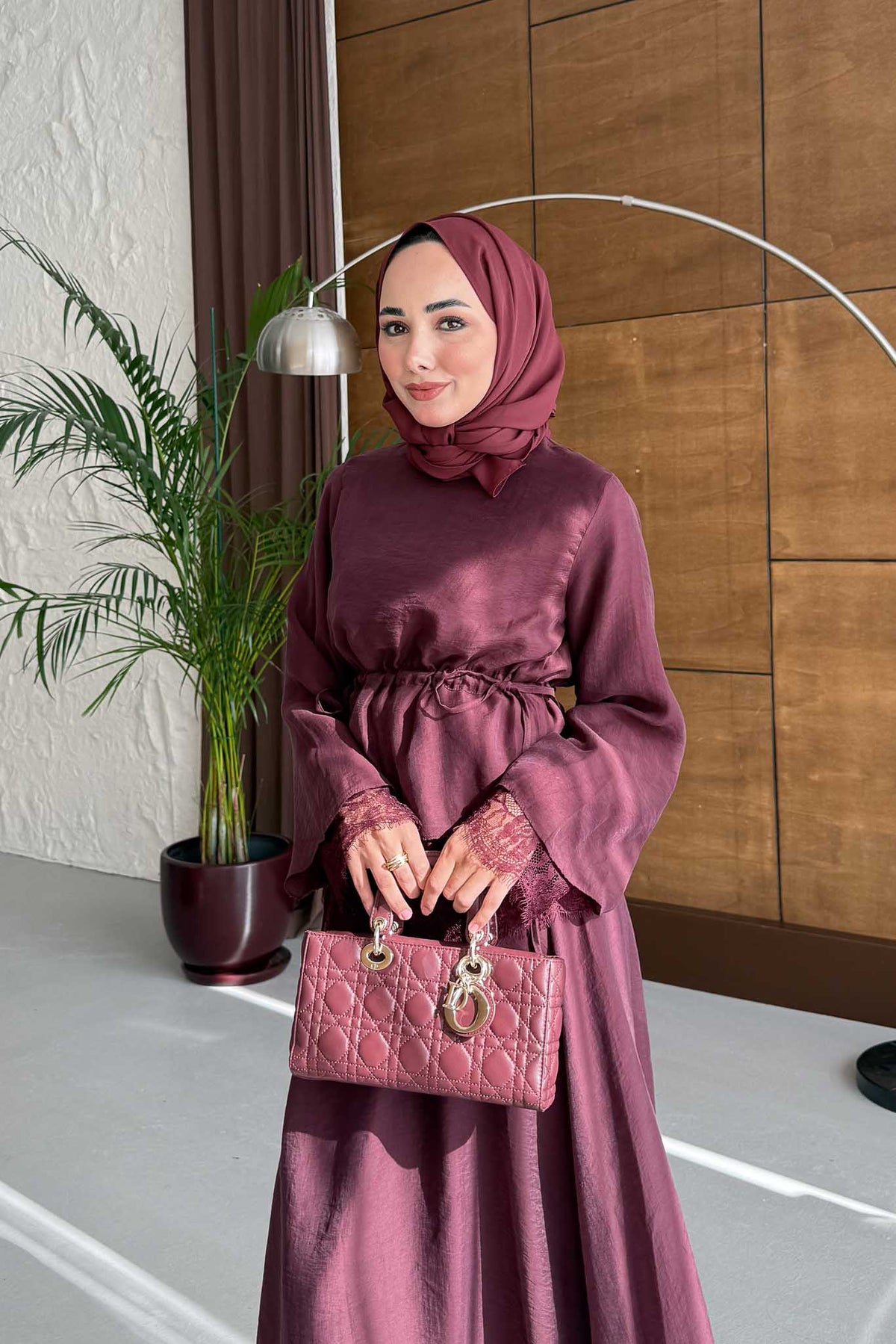 Royal Dantelli Takım Bordo