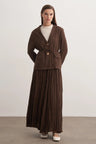 Seyran Pleated Dress Beige