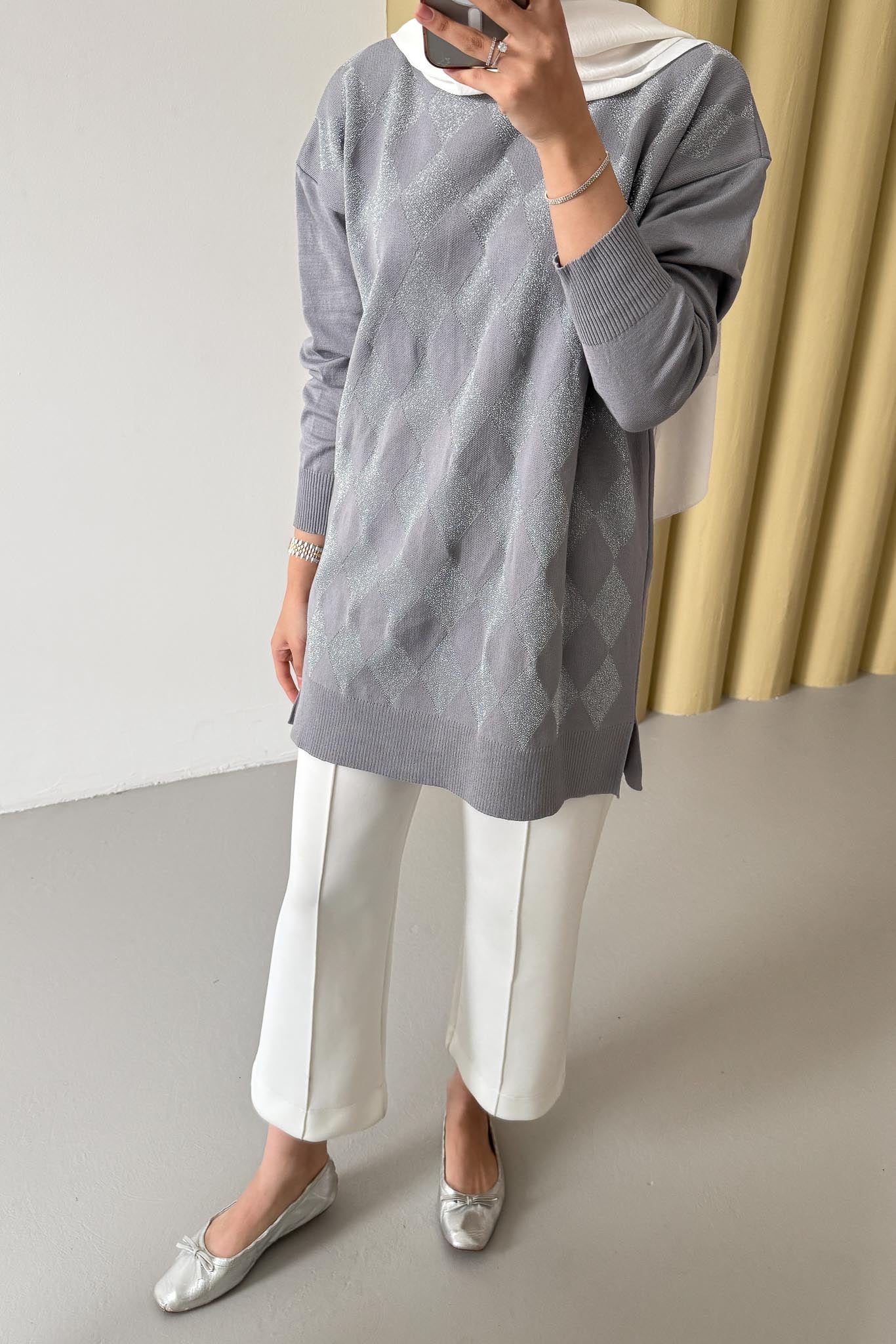 Ajda Pleated Skirt Set Petrol