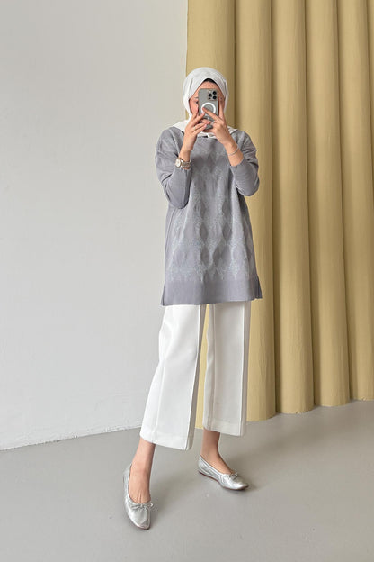 Ajda Pleated Skirt Set Petrol